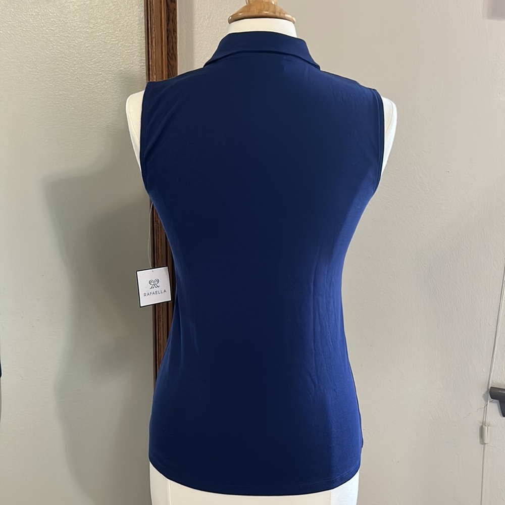 NWT Rafaella Navy Tank Top - Picture 2 of 4